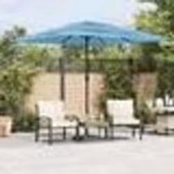 vidaXL Parasol de jardin avec mât en acier bleu 248x248x248 cm