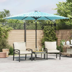 Vidaxl - Parasol de jardin avec mât en acier bleu 288x288x225 cm