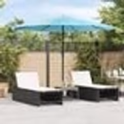 vidaXL Parasol de jardin avec mât en acier bleu 324x324x247 cm