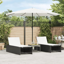 Vidaxl - Parasol de jardin avec mât en acier blanc 324x324x247 cm