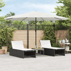 Vidaxl - Parasol de jardin avec mât en acier blanc 388x388x248 cm
