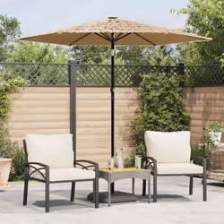 Ce parasol de jardin avec LED est parfait pour créer de l'ombre et vous protéger des rayons UV nocifs du soleil. Protection c ...