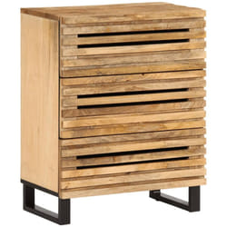 Buffet 60x34x75 Cm Bois De Manguier Massif Brut Vidaxl