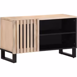 Ce meuble TV robuste de style industriel constitue un supplément intemporel à votre salon ou à votre chambre à coucher. Matér ...