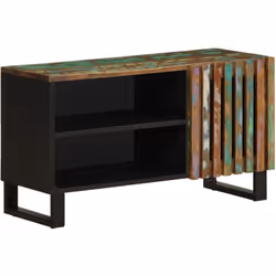 Ce meuble TV robuste de style industriel constitue un supplément intemporel à votre salon ou à votre chambre à coucher. Matér ...