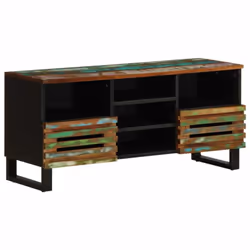 Ce meuble TV robuste de style industriel constitue un supplément intemporel à votre salon ou à votre chambre à coucher. Matér ...