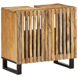 Armoire Lavabo De Salle De Bain 62x34x58cm Manguier Massif Brut