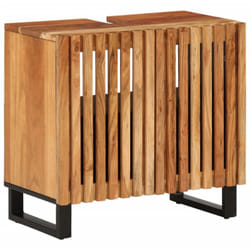 Armoire Lavabo De Salle De Bain 62x34x58cm Bois Massif D'Acacia Vidaxl