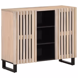 vidaXL Buffet 90x34x75 cm bois massif de manguier meuble de rangement meuble de rangement de cuisine placard meuble 377577