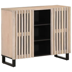 vidaXL Buffet 90x34x75 cm bois massif de manguier meuble de rangement meuble de rangement de cuisine placard meuble 377577