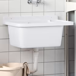 Cet évier utilitaire pratique et compact convient aussi bien à l’intérieur qu’à l’extérieur. Matériau durable : le lavabo uti ...
