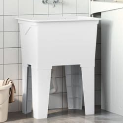 Vidaxl - Bac à linge blanc 59x41x75 cm résine