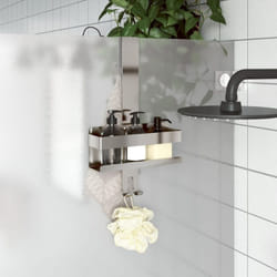 Support de douche suspendu acier inoxydable 304 brossé Vidaxl
