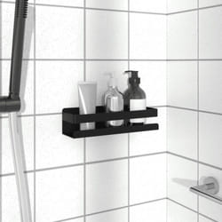 Tagère de douche noir mat acier inoxydable 304 brossé Vidaxl