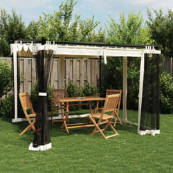Vidaxl - Tonnelle avec parois en filet crème 3x3 m acier