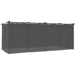 Vidaxl - Tonnelle avec rideaux anthracite 6x3 m acier