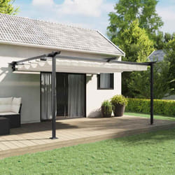 Vidaxl - Gazebo Mural Crème Acier