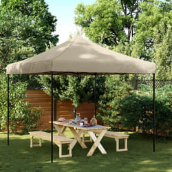 Vidaxl - Tente de réception pliable escamotable taupe 292x292x315 cm