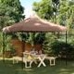 vidaXL Tente de réception pliable escamotable marron 292x292x315 cm