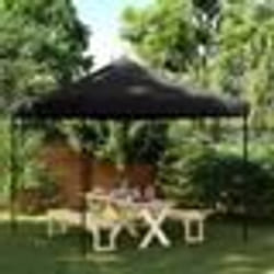 vidaXL Tente de réception pliable escamotable noir 292x292x315 cm