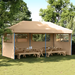 Cette tente de fête pliable pop-up avec parois latérales est idéale pour un large éventail d’événements en plein air, tels qu ...