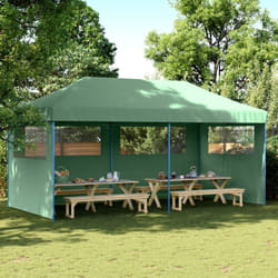 Vidaxl - Tente de réception pliable escamotable 3 parois latérales vert