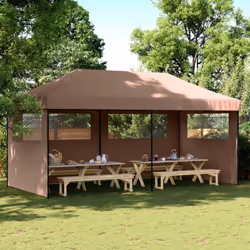 Cette tente de fête pliable pop-up avec parois latérales est idéale pour un large éventail d’événements en plein air, tels qu ...