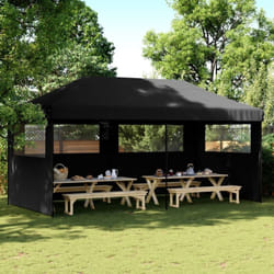 Vidaxl - Tente de réception pliable escamotable 3 parois latérales noir