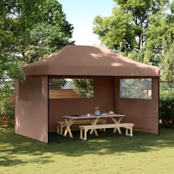 Cette tente de fête pliable pop-up avec parois latérales est idéale pour un large éventail d’événements en plein air, tels qu ...