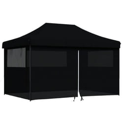 Vidaxl - Tente de réception pliable escamotable 4 parois latérales noir