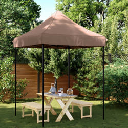 Vidaxl - Tente de réception pliable escamotable marron 200x200x306 cm