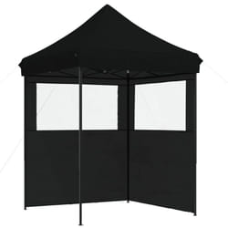 Vidaxl - Tente de réception pliable escamotable 2 parois latérales noir