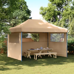 Cette tente de fête pliable pop-up avec parois latérales est idéale pour un large éventail d’événements en plein air, tels qu ...