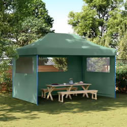 Cette tente de fête pliable pop-up avec parois latérales est idéale pour un large éventail d’événements en plein air, tels qu ...