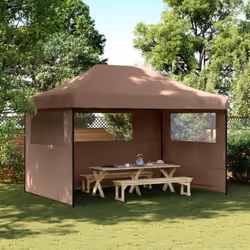 Cette tente de fête pliable pop-up avec parois latérales est idéale pour un large éventail d’événements en plein air, tels qu ...
