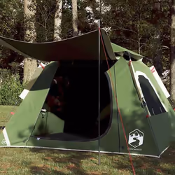vidaXL Tente de camping à dôme 4 personnes vert libération rapide