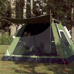vidaXL Tente de camping à dôme 5 personnes vert libération rapide