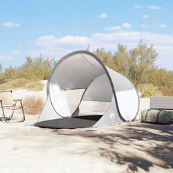 Vidaxl - Tente de plage gris escamotable imperméable