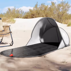 Cette tente de plage vous offre, à vous ainsi qu'à vos amis, un abri douillet pendant les fortes chaleurs de l'été, ou bien v ...