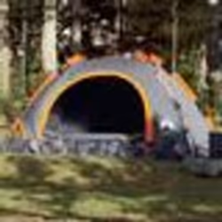 vidaXL Tente de camping 3 personnes gris et orange libération rapide