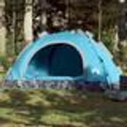 vidaXL Tente de camping 4 personnes bleu libération rapide