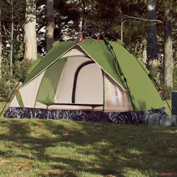vidaXL Tente de camping à dôme 2 personnes vert libération rapide
