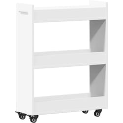 Vidaxl - Armoire avec roues blanc 60x22x79 cm bois d'ingénierie