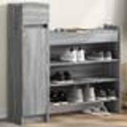 vidaXL Armoire à chaussures sonoma gris bois d'ingénierie