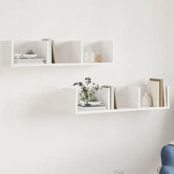Vidaxl - Armoires murales 2 pcs blanc 75x18x16,5 cm bois d'ingénierie