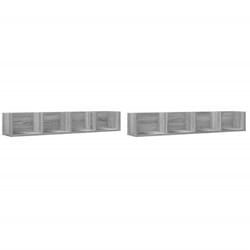 Armoires murales 2 pcs sonoma gris 99x18x16,5cm bois ingénierie Vidaxl