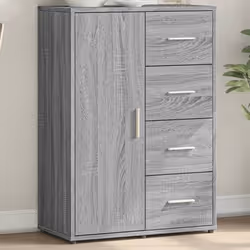 vidaXL Buffet sonoma gris 60x31x84 cm bois d'ingénierie