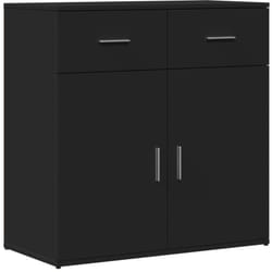 Buffet noir 79x38x80 cm bois d'ingénierie Vidaxl