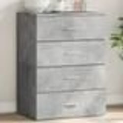 vidaXL Buffet gris béton 60x39x80 cm bois d'ingénierie