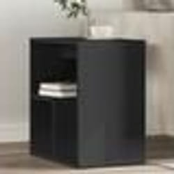 vidaXL Tables d'appoint 2 pcs noir 50x30x50 cm bois d’ingénierie
